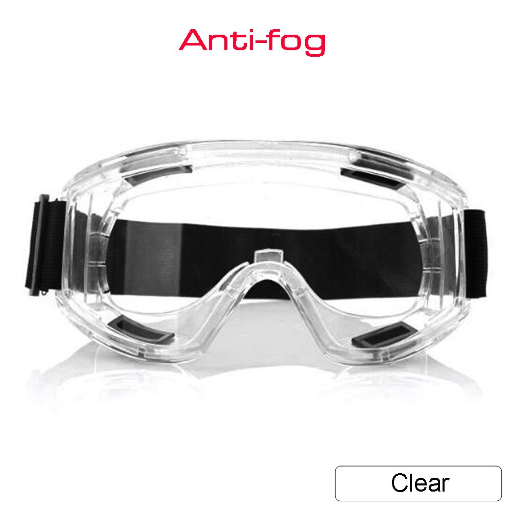 Beskyttelsesbriller stænktæt støvtæt vindtæt laboratoriebriller beskyttelsesbriller ski ridebriller: Anti-tåge klar
