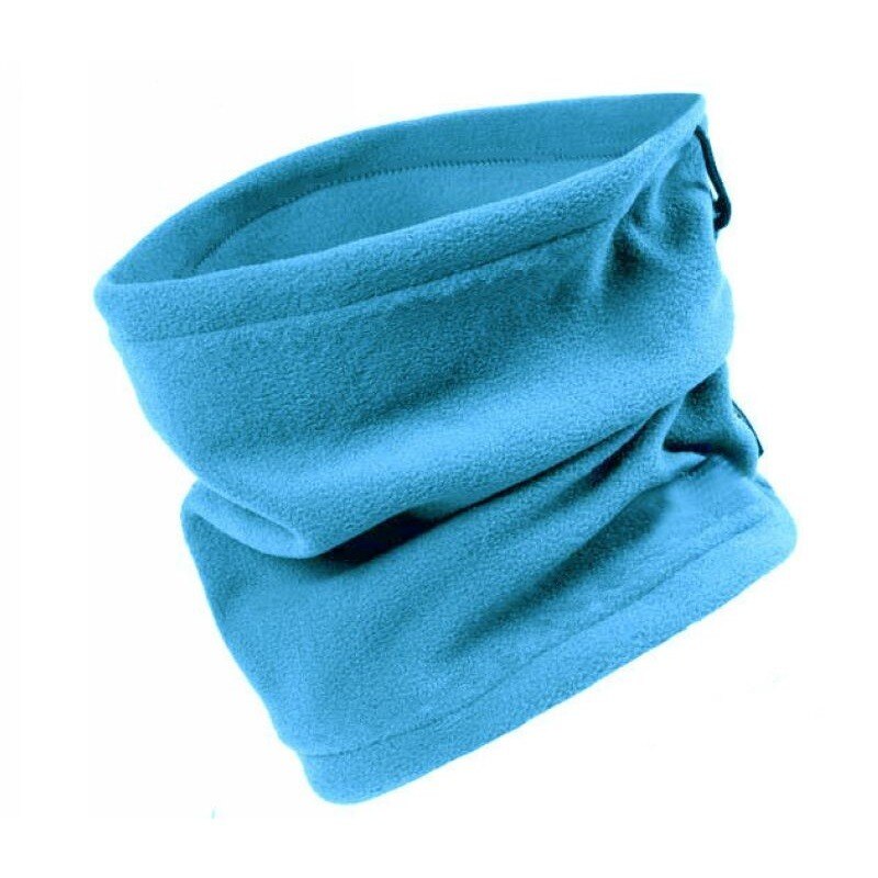 Polar Fleece Neck Tube Ear Warmer Gaiter Face Mask Headband Winter Thermal Warm Scarf for Camping Hiking Headwear Beanie Hat Cap: Sky Blue