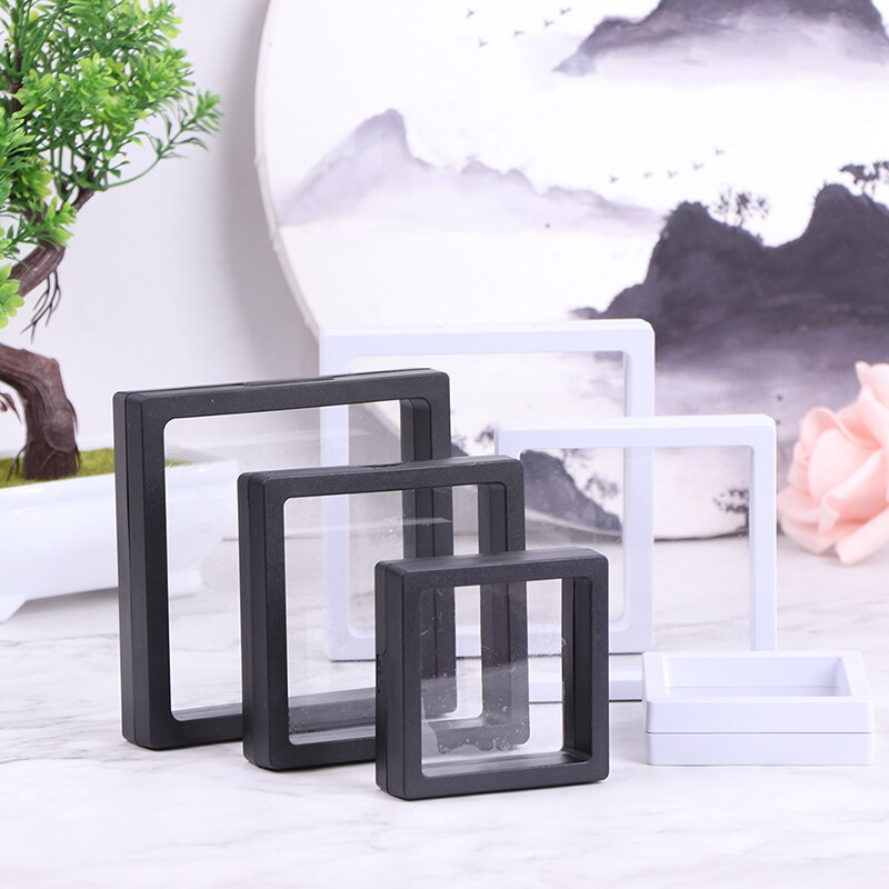 1PC Transparent Storage Rack Acrylic Display Stand Photo Albums PE Thin Film Suspension Jewelry Display Box
