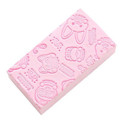 Blød eksfolierende krop hud bad brusebad badeværelse værktøj spa børste rengøringsbørste vask svamp pad voksen barn: M 13 x 7 x 3cm lyserøde