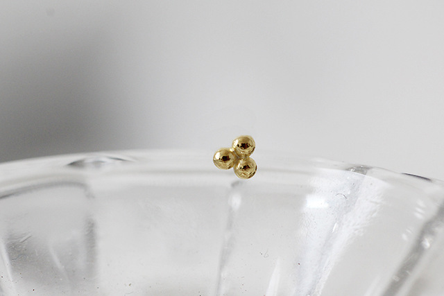 WTLTC 925 Sterling Sliver Mini Cubic Zirconia Stud Earrings 4mm Three Ball Helix Piercing Earrings Delicate Small Earrings Studs: Ball Gold Color