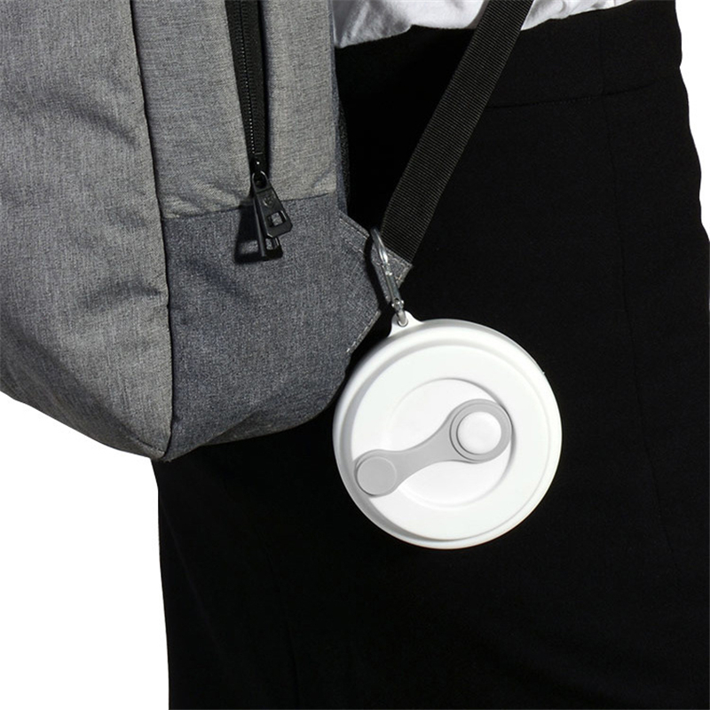 Taza de café de viaje plegable de silicona, plegable, para acampar, con tapas, juego de tazas expansibles para senderismo y Camping