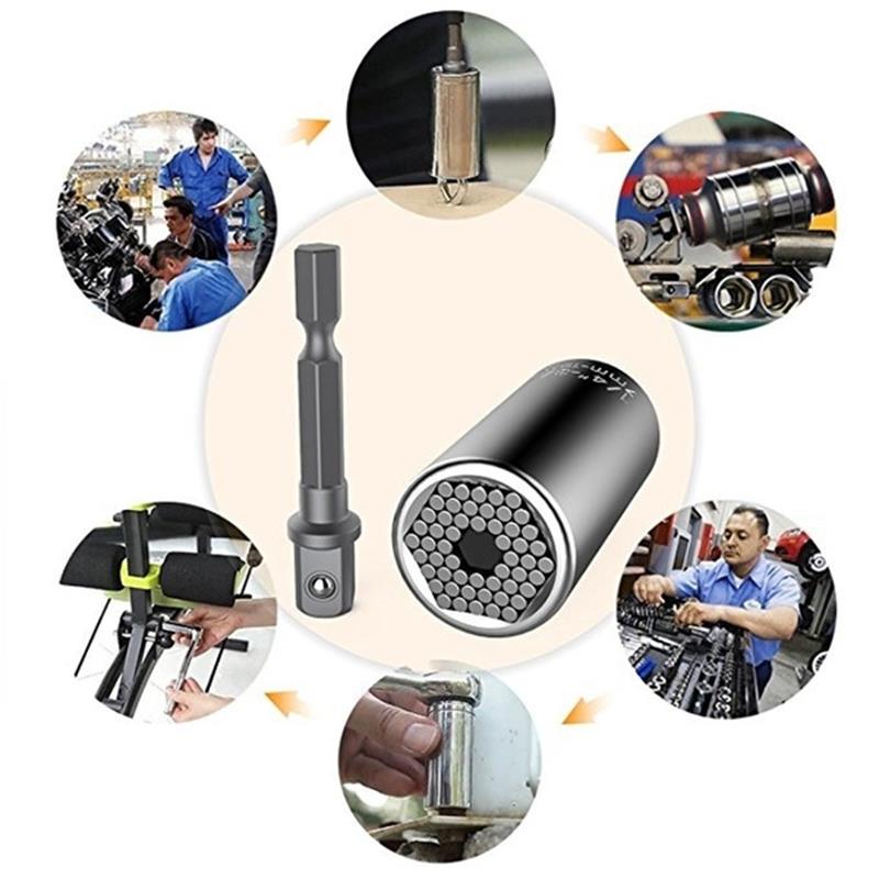 Universal Wrench Tools Set Socket Adapter with Power Drill Adapter Set Socket Power Drill Adapter Reflex Tool Kit Ratchet Wrench