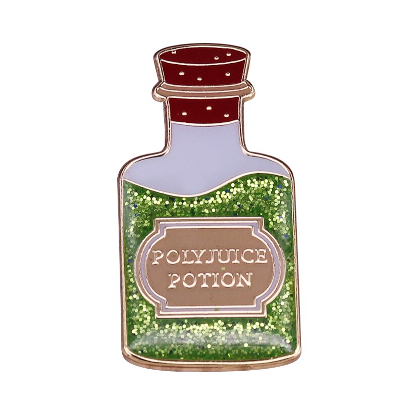 funkeln Trank Flaschen Brosche einstellen Polyjuice Skele-Gro und Felix Felicis Magie Fans Dekor
