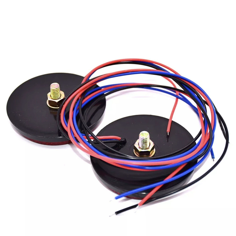 1X24LED motorfiets ronde reflector achterlicht remlicht motorfiets achterlicht auto ATV LED-reflectoren vrachtwagen zijwaarschuwingslichten