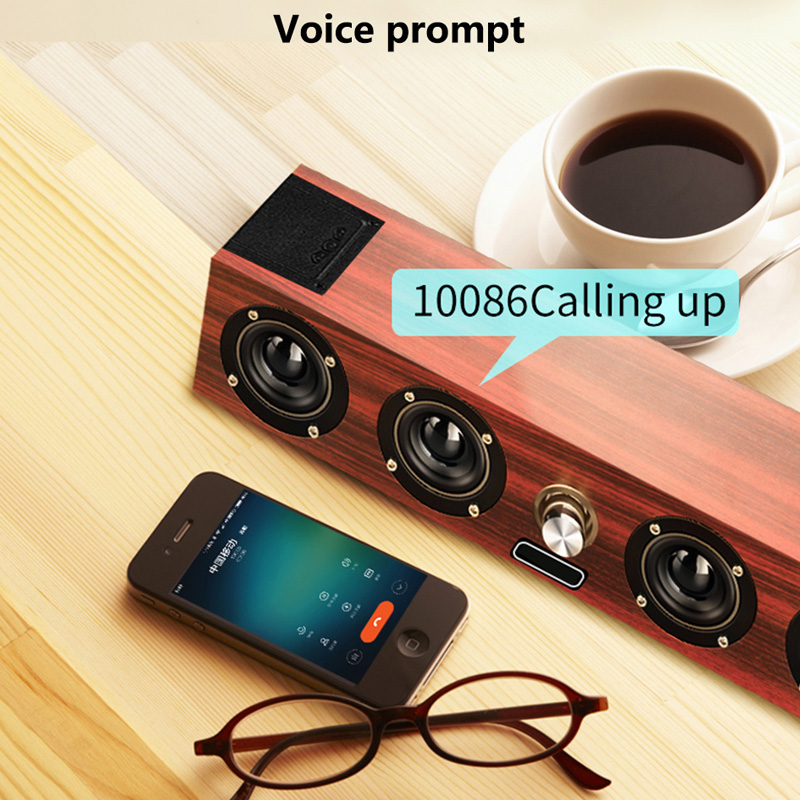 20W Portable Column Wireless Column Speaker Supports TF Card FM Radio Aux Subwoofer Soundbar for Computers and Home TVs, etc.