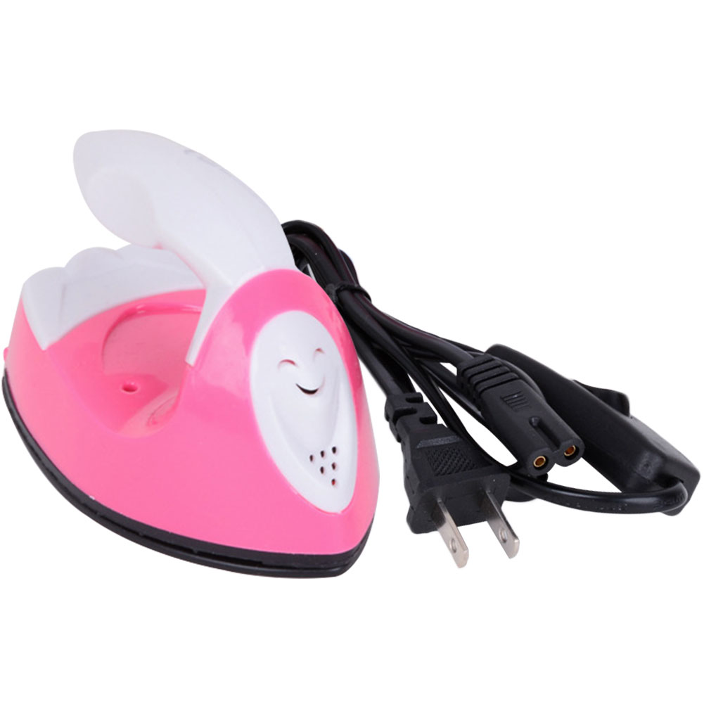 DIY Handheld Mini Iron Portable Electric Small Heat Transfer Machine Versatile Rapid Heating-Up Craft Clothes Sewing Supplies: Red / EU