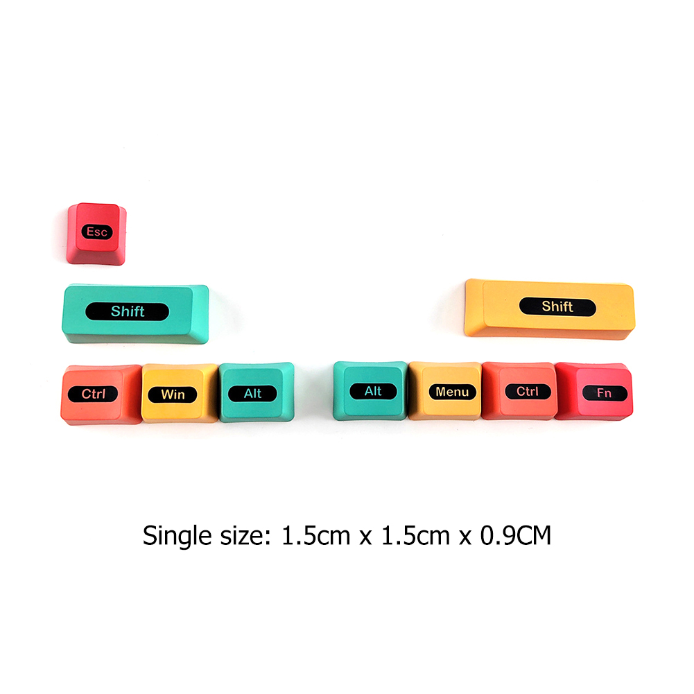10pcs Gaming Key Caps Pad Keyboard KeyCaps Mechanical Keyboard CMYK Key Cap for Cherry/Kailh Replace Modifier: HTML Version