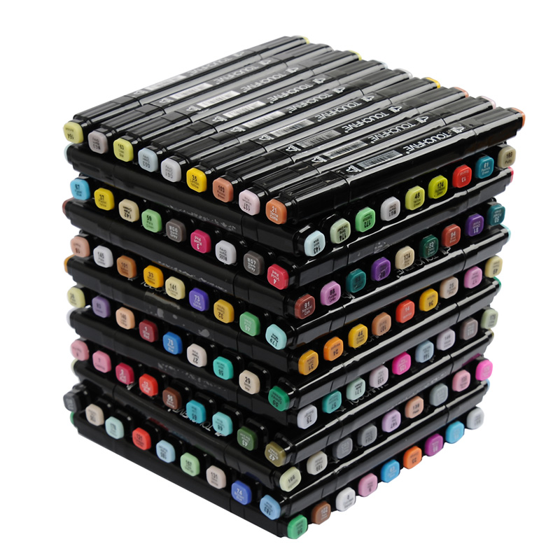 TouchFive Markers Art 30/40/60/80 Color animation set Sketch Marker Pen Double Tips Alcoholic Pens For Artist Manga Supplies