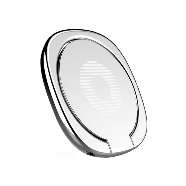 Metal Ultra Thin Phone Holder Universal Mobile Phone Finger Ring Holder Flexible Phone Stand for Samsung Galaxy Note 10 Huawei: B-Silver