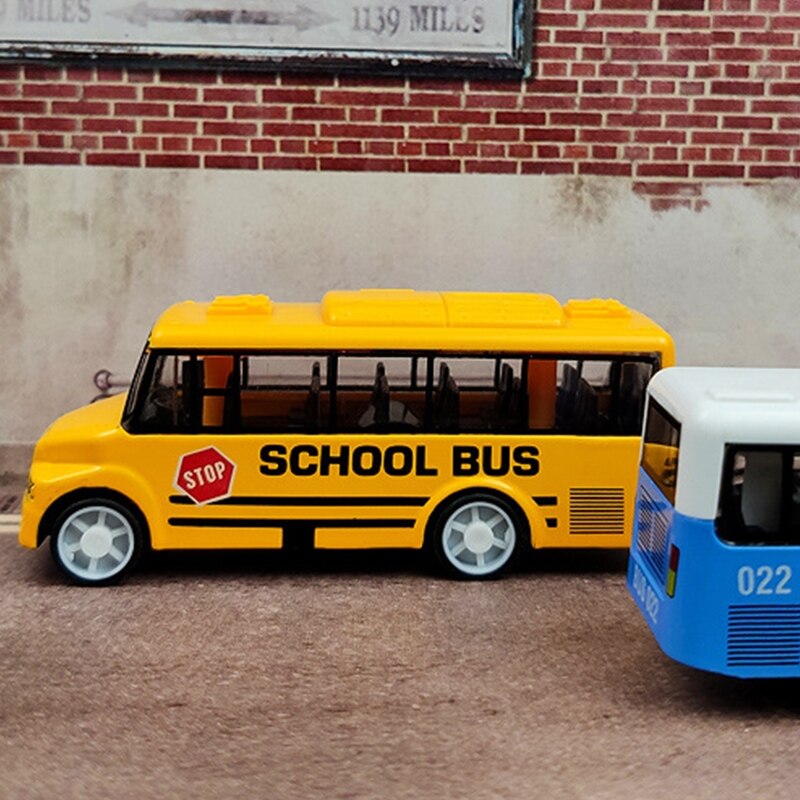 Simuleren Prachtige Lichaam Model Schoolbus Speelgoed Met Pull-Back Fit Voor Kids