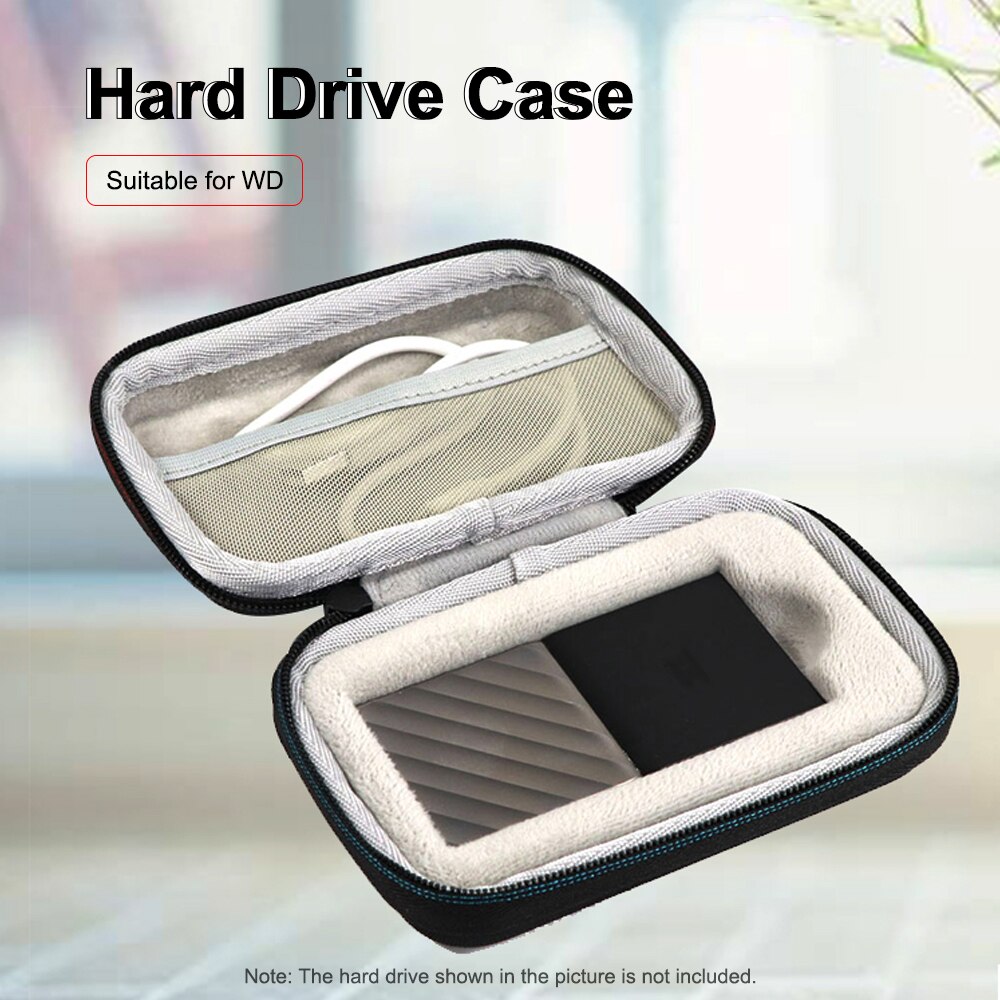 Hard Drive Storage Bag Portable Carrying Case EVA Shockproof Hard Disk Cables Charger Organizer Hard Drive Case