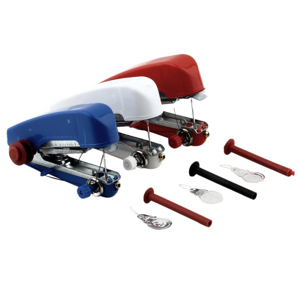 1pc Portable Mini Manual Sewing Machine Simple Operation Sewing Tools Sewing Machine Cloth Fabric Handy Needlework Tool