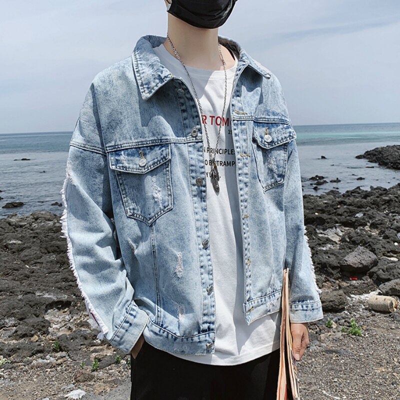 Casual denim jas voor dames, oversized, button up, turn down kraag Casual denim jas voor dames, oversized, button up, turn down kraag