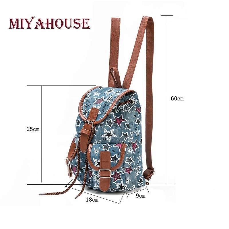 Miyahouse Böhmen Stil Schule Mini Rucksack Für Teenager Mädchen Leinwand Kleine Rucksack Frauen Reisen Freizeit Buch Rucksack