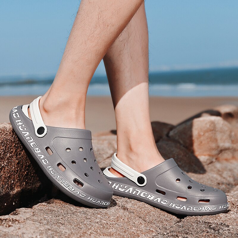 Sandals Men Crocse Shoes Crocks Rubber Clogs EVA Beach Sandals Garden Shoes Flat Sandals Slippers