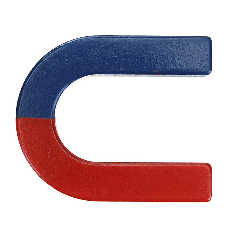 U Shaped Horseshoe Magnet Red Blue Painted Pole Physics Experiment Teaching 60mm