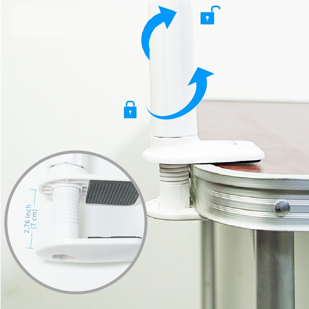 TakTark-Soporte universal para cámaras de seguridad para bebés, base de cuello largo ajustable de múltiples funciones, modelo C80, en color blanco para monitores de vigilancia de recién nacidos