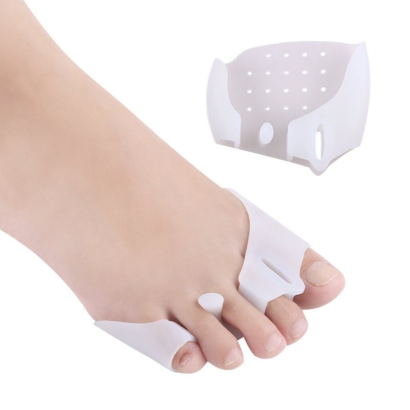 2 stk = 1 par silikone tå separator korrektor hallux valgus bicyklisk tommelfinger ortopædisk bøjle-r fodpleje knystjusteringsværktøj