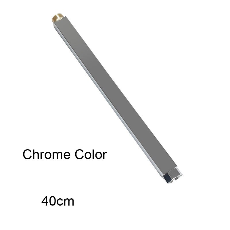 Round Brass Shower Tube Extend Pipe 40CM Square Extension Tube Bar,Heighten pipe sliding bar shower tube lengthen pipe: 3
