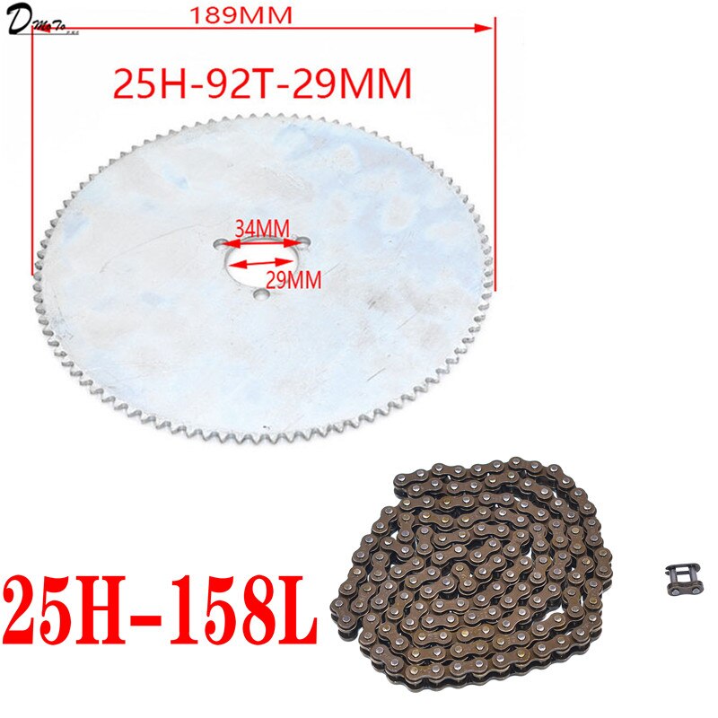 25H 55T 65T 68T 70T 80T 92T Tand 29/54/55mm Tandwiel Voor 47CC 49CC Mini Moto Atv Quad Dirt Pit Pocket Bike: E