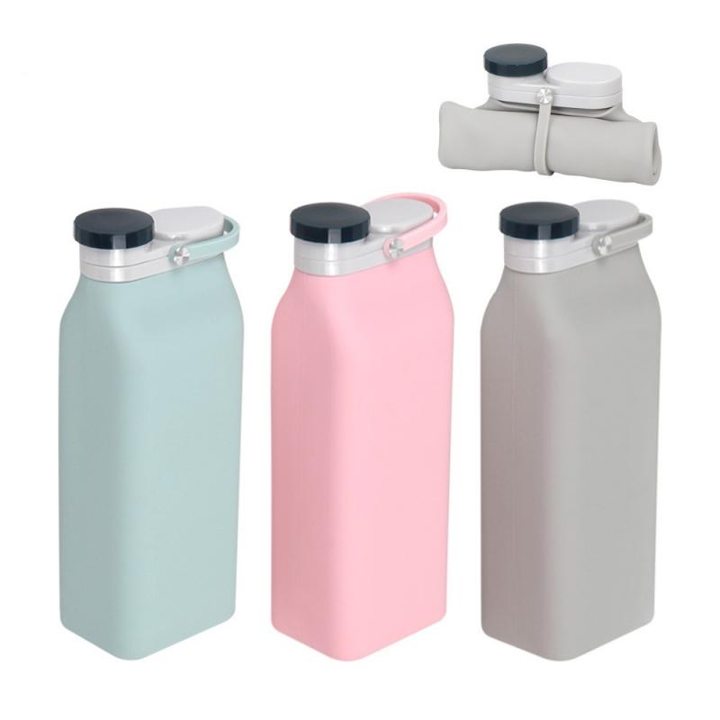 3 Kleuren 600 Ml Herbruikbare Sport Reizen Draagbare Opvouwbare Folding Drink Waterfles Waterkoker Outdoor Plastic Waterfles