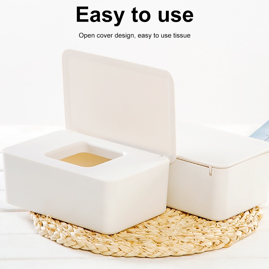 Baby tissues doos met deksel papier dispenser container servetten opbergdoos antislip tissues houder, zwart
