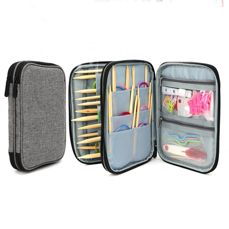 Aluminum Circular Knitting Needles Set Interchangeable Crochet Needles Beginners Knitting Accessories Kit Hand Weaving supplies