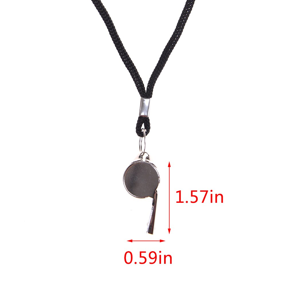 Metal Referee Whistles Coach Whistles with Lanyard for Football Coaches and Officials