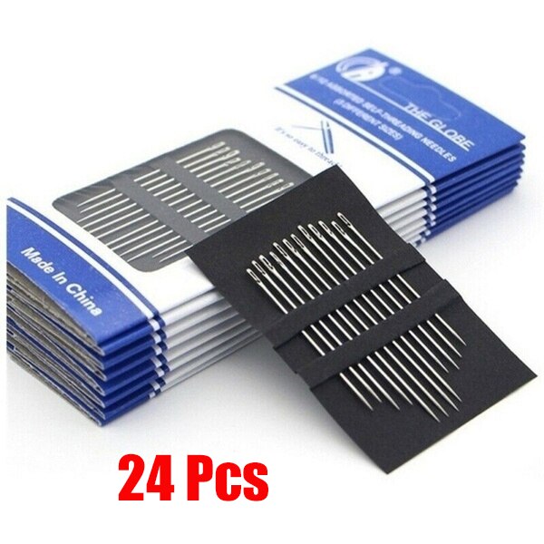 12/24/36Pcs Blind Needle Elderly Needle-side Hole Hand Household Sewing Stainless Steel Sewing Needless Threading Diy Jewelry: style 2