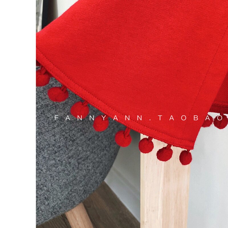 nueva Otoño Invierno niña Niño Rojo con capucha capa cárdigan niño bebé