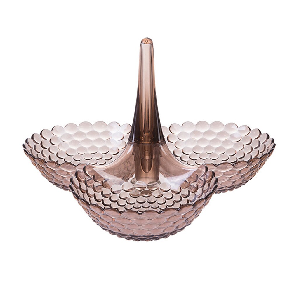 Multi-layer European Stacked Storage Tray Plastic Plate Dried Fruit Snack Platter Bowl Table Snack Candy Tray Rack storage plate: Coffee 