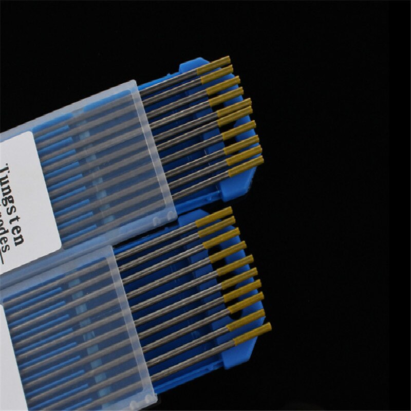 WL15 10 Stück Gold Farbe 1.0/1.6/2.0/2.4/3.0/3.2/4,0mm * 150mm Lanthan Wolfram Elektrode Kopf Wolfram Nadel/Stange Für Wel