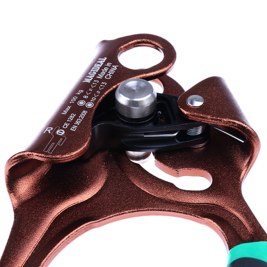 Hand Ascender Rock Climbing Tree Arborist Rappelling Gear Equipment Rope Clamp for 8~12MM Rope Right Hand