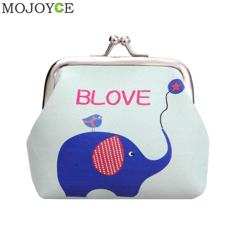 Exclusive Elephant Print Mini Coin Bag Women Coin Purses Cartoon Pattern Cute Small Bag Clutch Zero Wallet: 01