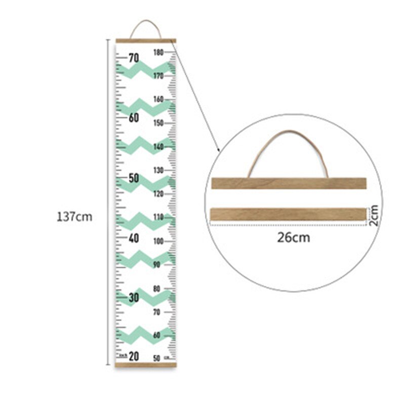 Wooden Wall Hanging Child Growth Ruler Stadiometer Removable Height Wall Stickers Baby Kids Room Nursery Growth Chart Home Decor: HR005