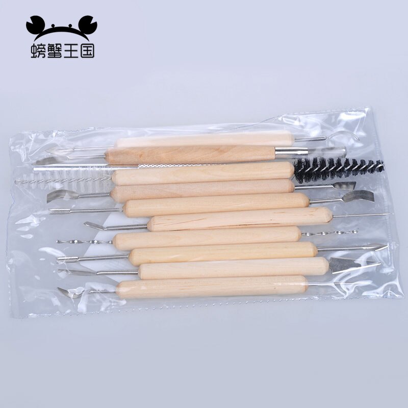 11pcs/set Clay Sculpting Kit Sculpt Smooth Wax Carving Pottery Ceramic Tools Polymer Shapers Modeling Carved Tool