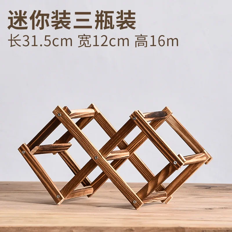 Wine Racks Wooden Wine Bottle Holder 10 Bottle Holder Mount Bar Display Shelf Folding Wood Organizer Wine Racks Men: Dark Grey