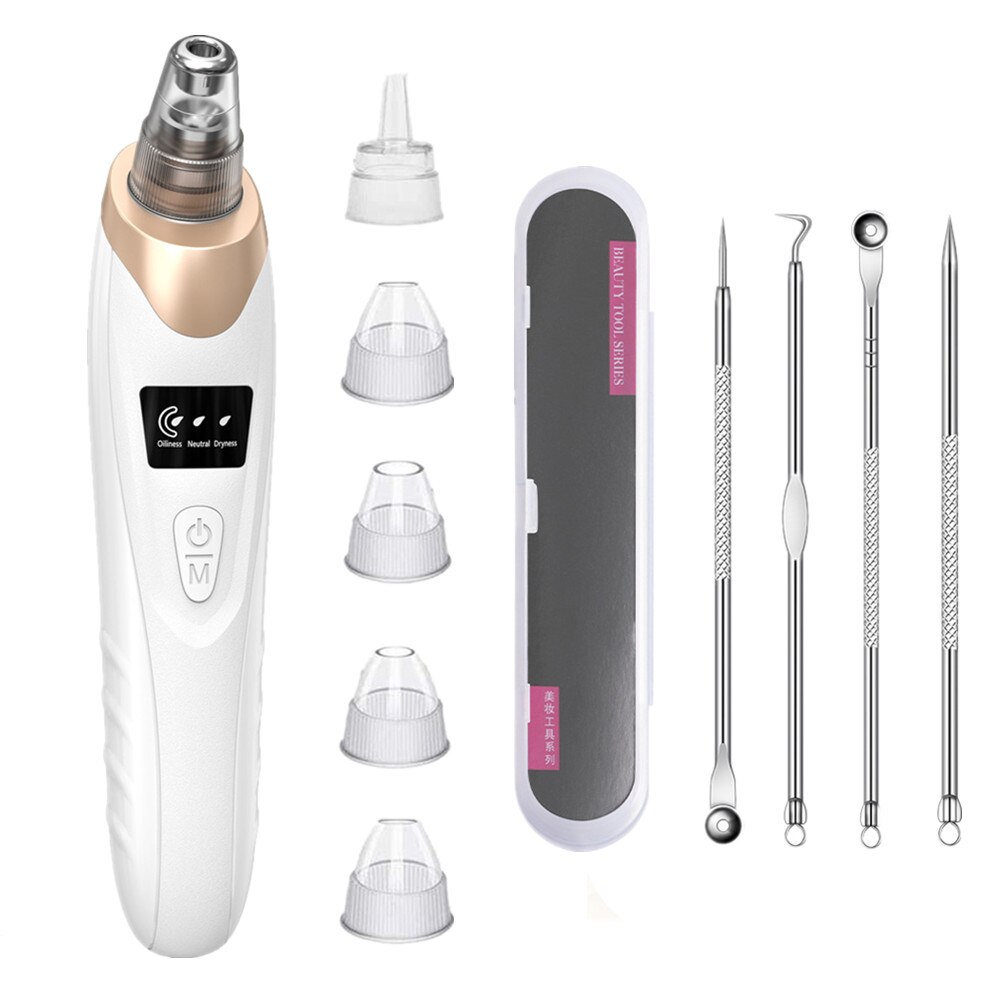 Facial Blackhead Remover Electric Pore Cleaner Blackhead Black Point Vacuum Cleaner Tool Black Spots Pore Cleaner Machine: As Show 2