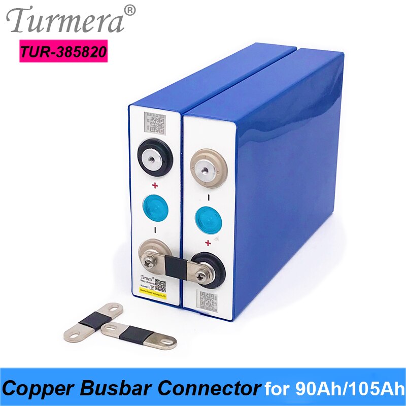 Turmera Koperen Rails Connector Voor 3.2V Lifepo4 Batterij 90Ah 105Ah Monteren Voor 36V E-Bike En Ononderbroken voeding 12V