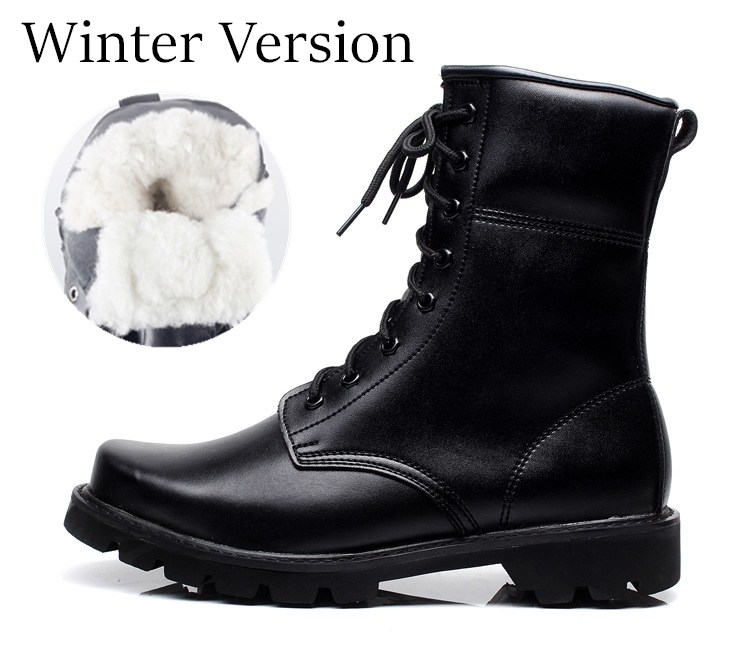 36 ~ 46 leger laarzen slijtvaste ademende outdoor sterke mannen laarzen # YB552: with fur / 46