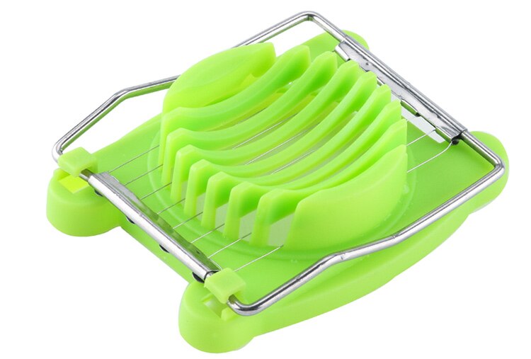 3 Kleuren Roestvrij Staal Gesneden Ei Slicer Sectioner Cutter Mold Multifunctionele Eieren Splitter Cutter Kitchen Tools: green