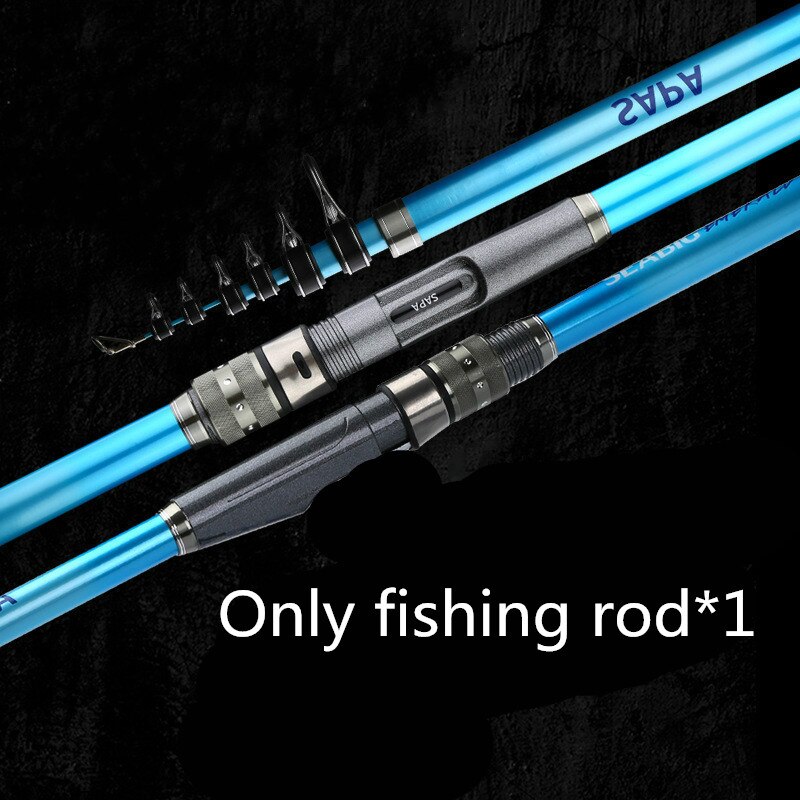 Carbon Telescopic Rock/sea Fishing Rods Spinning Rod Taiwan Fishing Rod Carp Lure Fishing Rods Set Fishing Rod Reel Combo: Blue / 3.3m