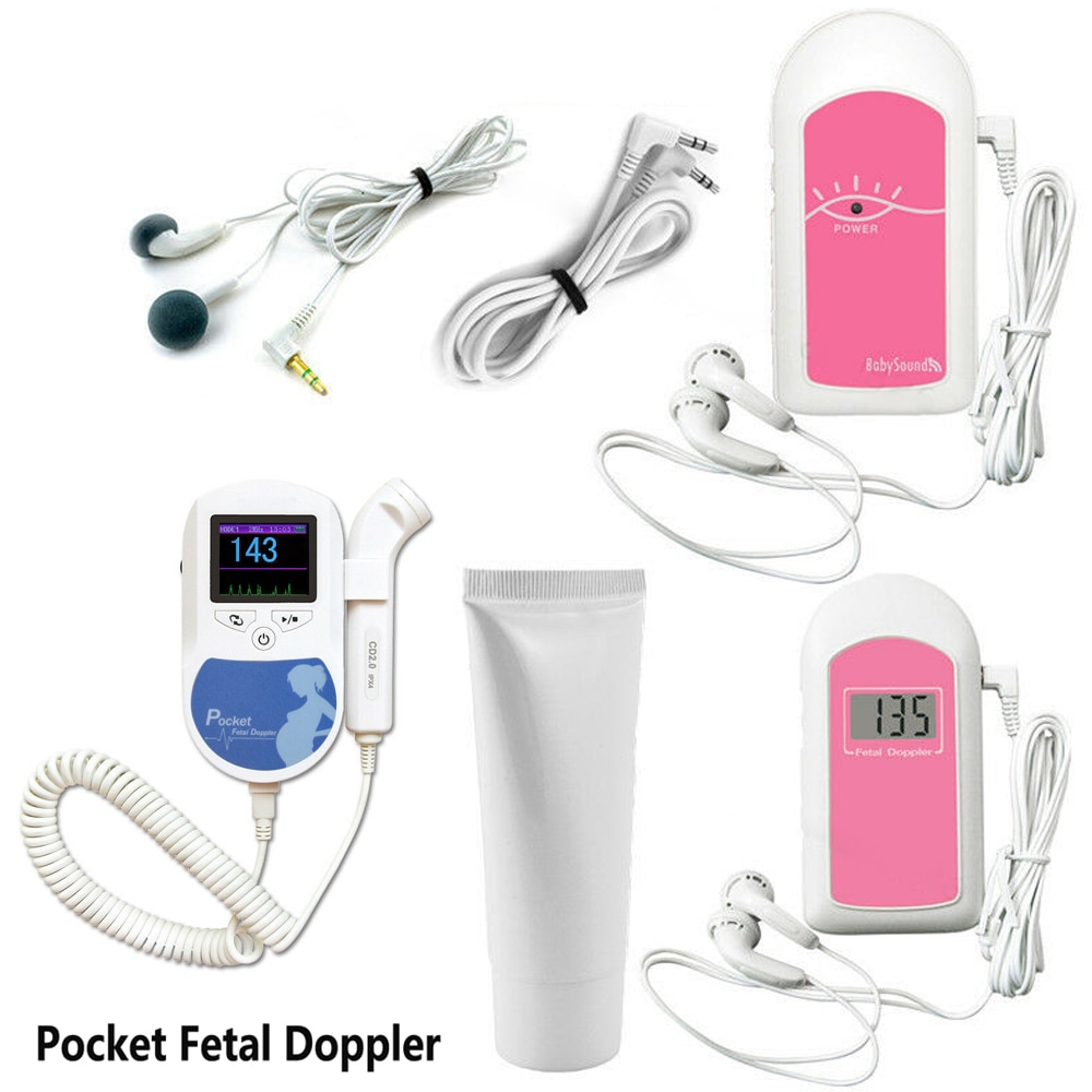 Fetal doppler ultraljud baby hjärtslagsdetektor hem gravid doppler baby pulsmätare pocket doppler 2.0 3.0 8.0 mhz