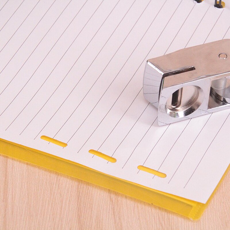 Punching Badge Slot Punch Metal Handheld Slot Hole Punch Card Photo Badges Tag Puncher Tool Office Kit