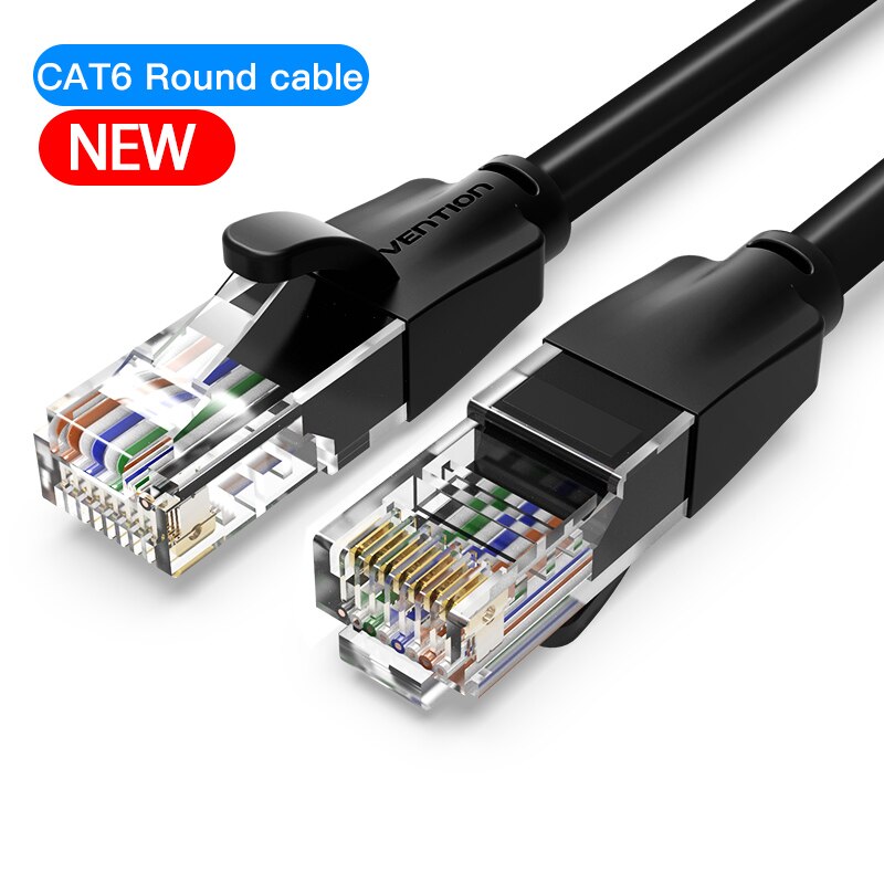 Tions Ethernet Kabel Katze6 Lan Kabel UTP RJ45 Netzwerk Patch Kabel 10m 50m Für PS PC Internet Modem Router Katze 6 Kabel Ethernet: Neu runden Kabel / 0.5m
