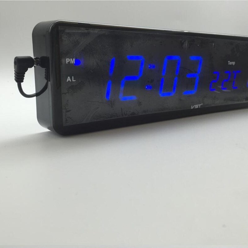 Reloj despertador Digital con 3 alarmas LED, pantalla de temperatura y humedad, reloj de mesa con enchufe europeo para decoración de sala de estar