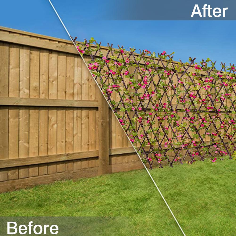 Kunsthave trellis hegn uv beskyttet privatliv skærm udendørs indendørs brug baghave hjem indretning grønne vægge have hegn