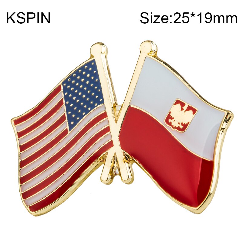 Usa Vlag Badge Vriendschap Land Vlag Badge Vlag Broche Nationale Vlag Revers Pin Internationale Reizen Pins Collecties: XY0329