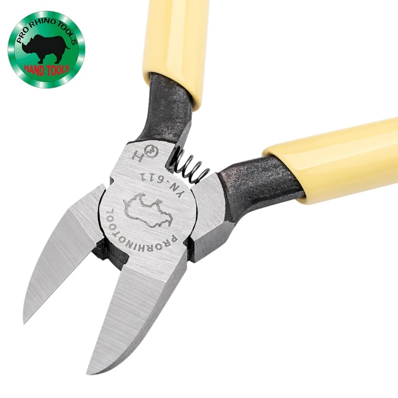 Original pro rhino tools 45 graders avfasad plattång 90 ° rätvinklig böjd blad plastavbitare diagonaltång